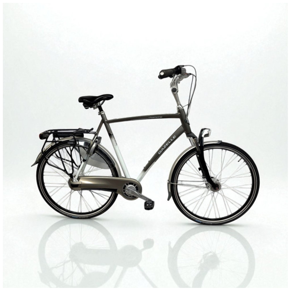 Gazelle Chamonix Plus Heren Premium White / Schaduw Zilver 65cm 2010